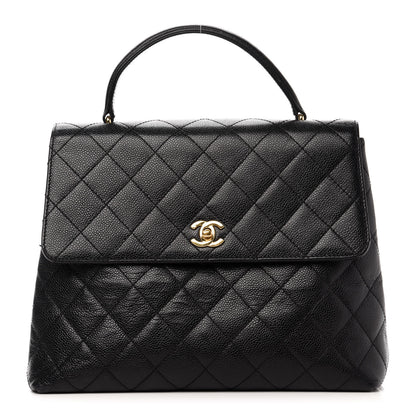 Chanel Caviar Quilted Jumbo Kelly Flap Black 1 of 13