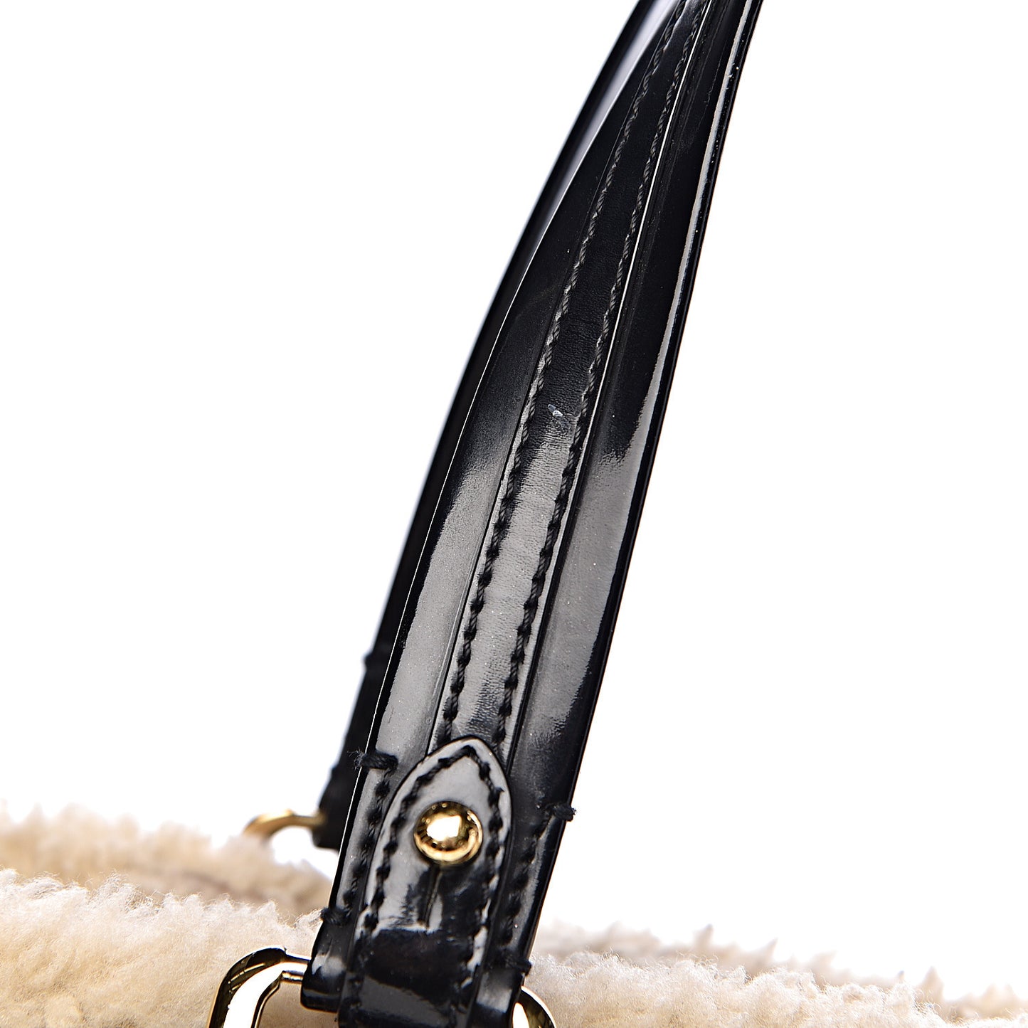 Patent Monogram Shearling Sac Thunder