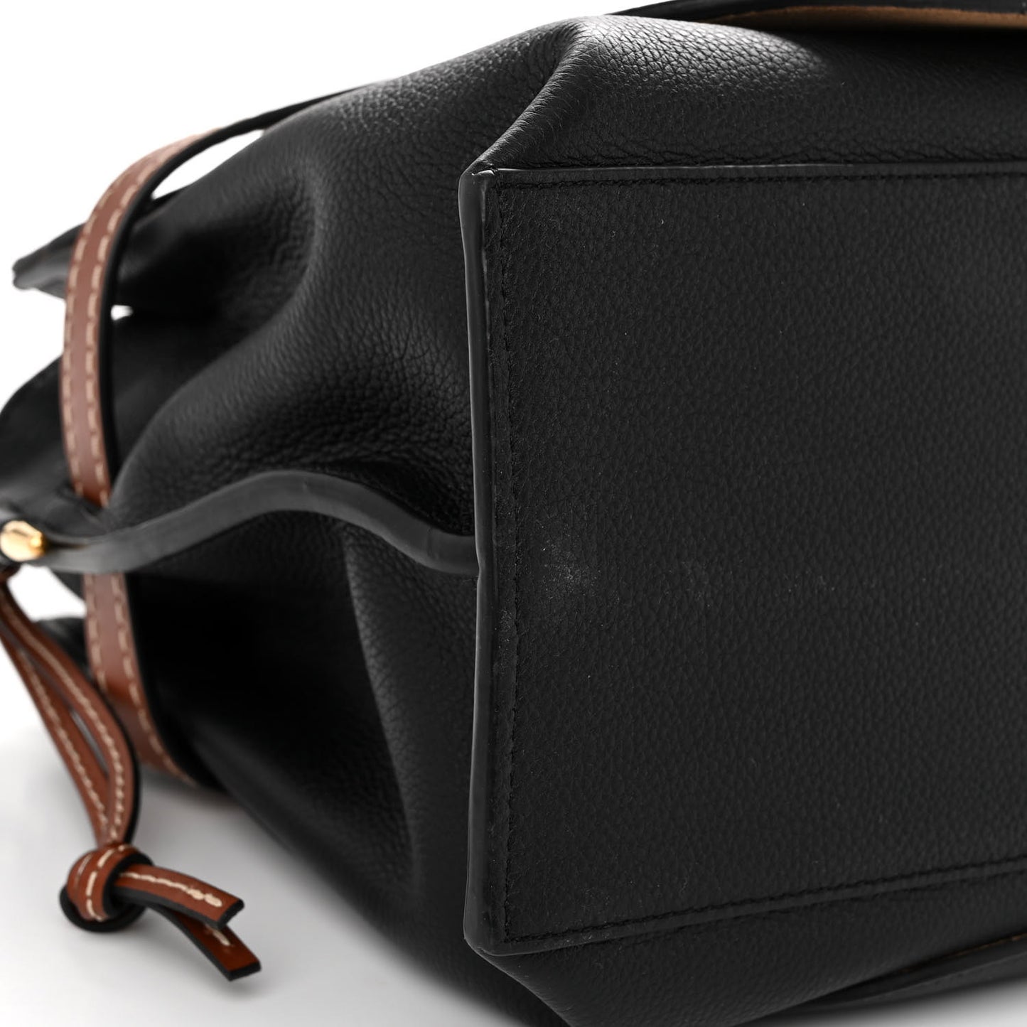 Calfskin Small Gate Tote Pecan Black