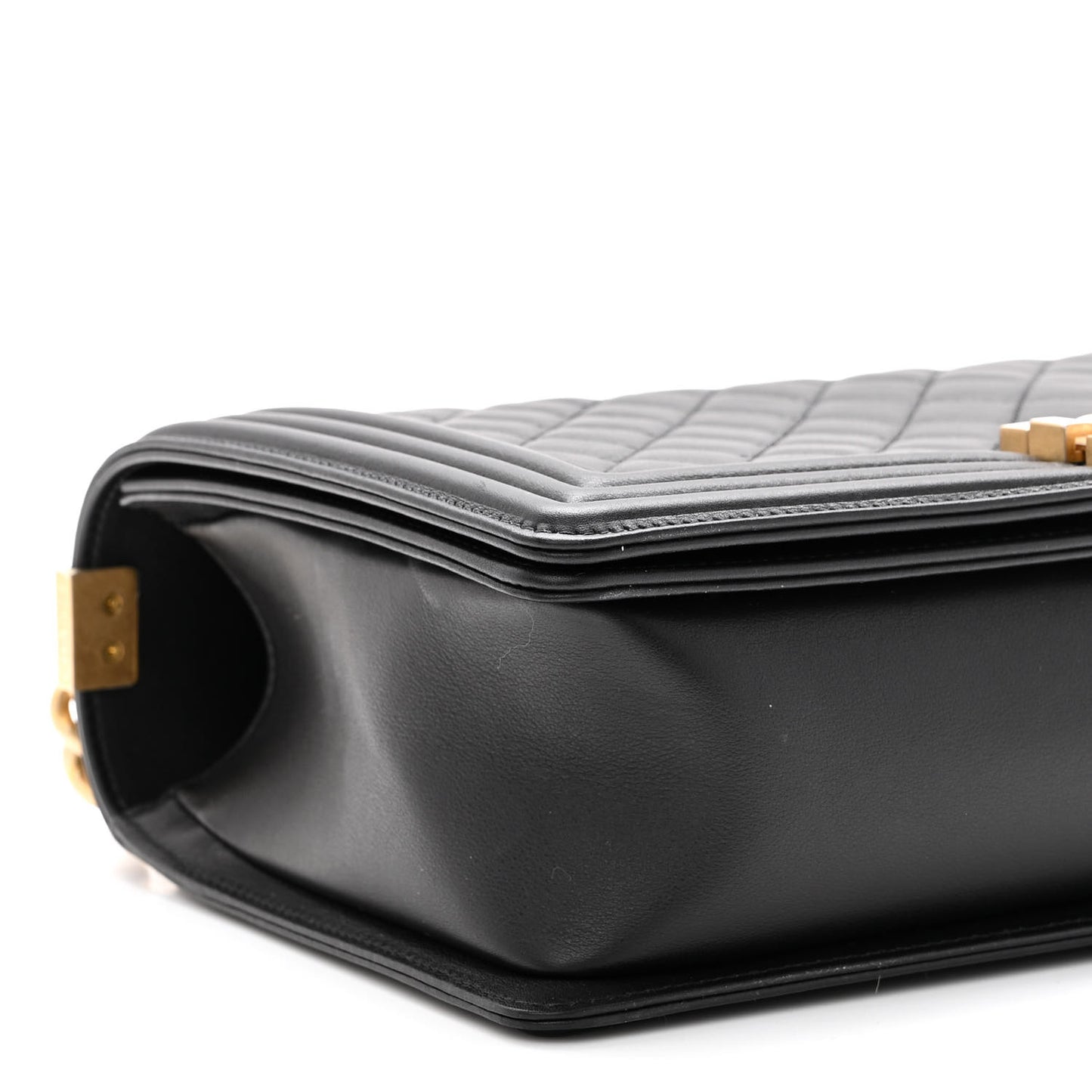 Lambskin Quilted New Medium Boy Flap Black