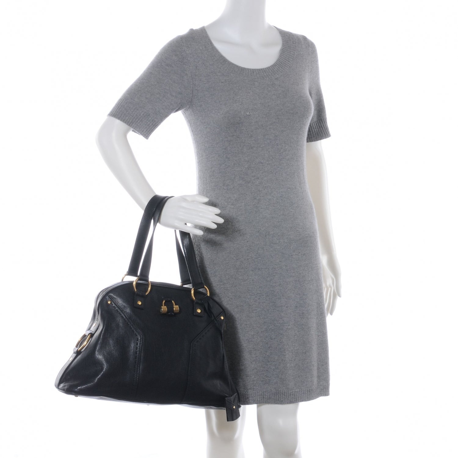 Saint Laurent Leather Large Muse Black 2 of 7
