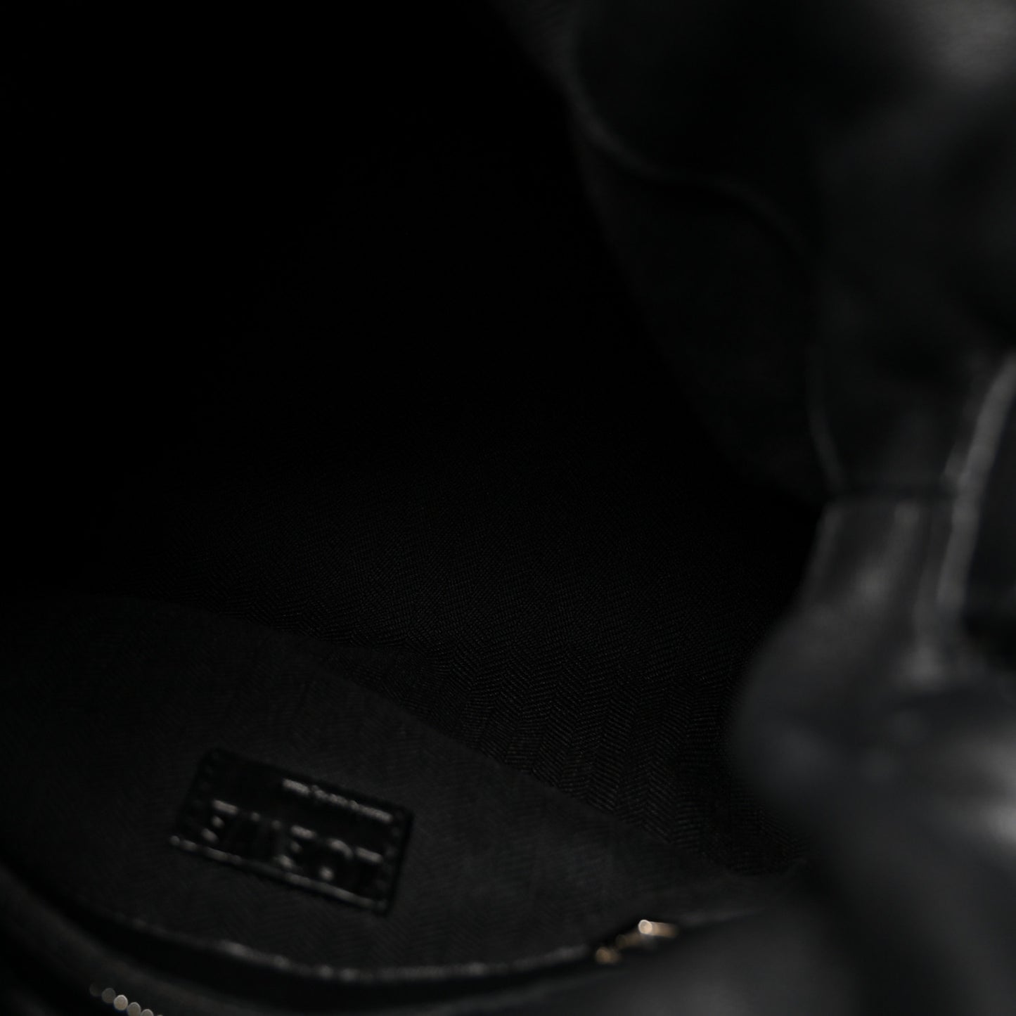 Calfskin Flamenco Knot Bag Black