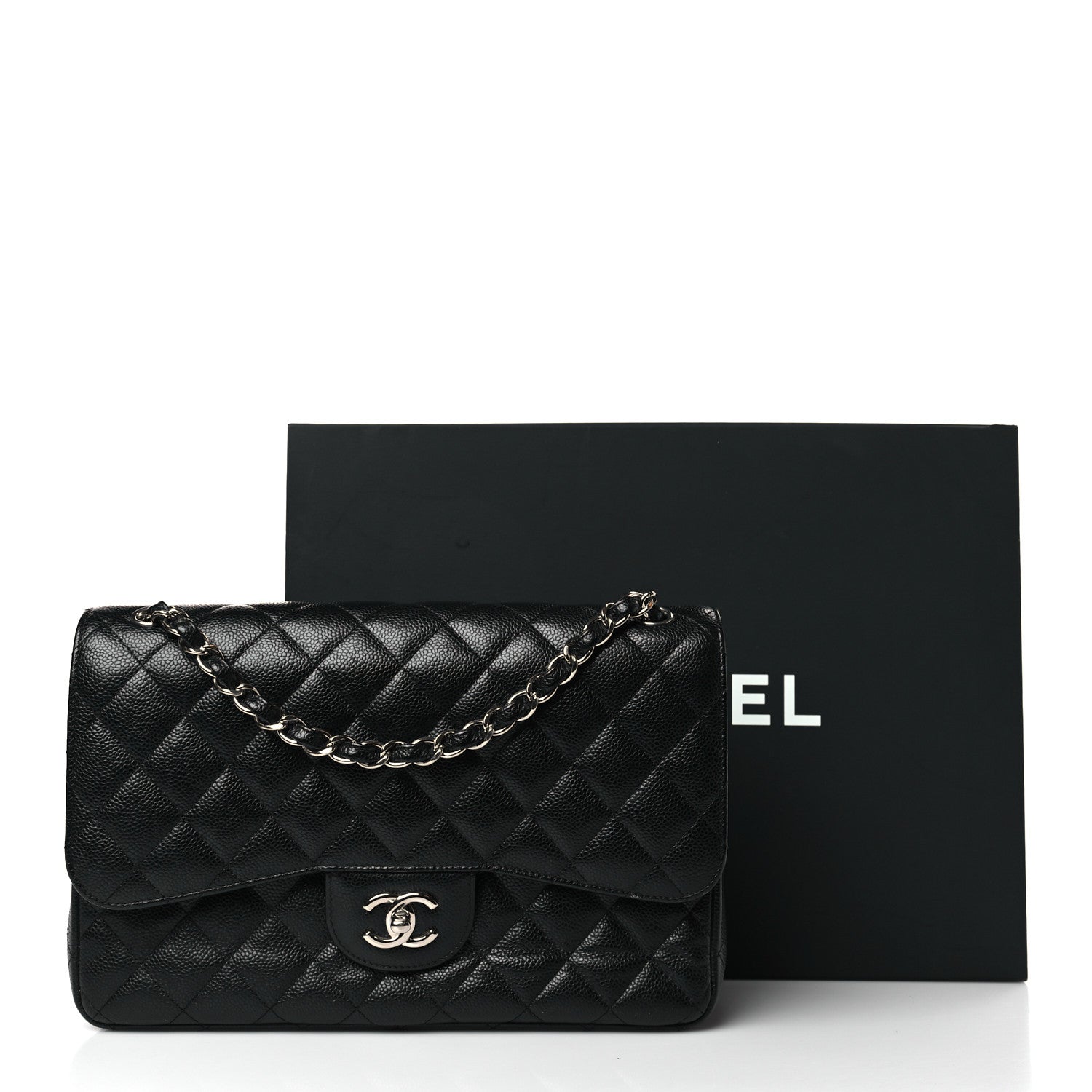 Chanel Caviar Quilted Jumbo Double Flap Black 13 of 13