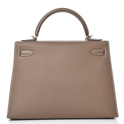 Hermes Epsom Kelly Sellier 32 Etoupe 31 of 34