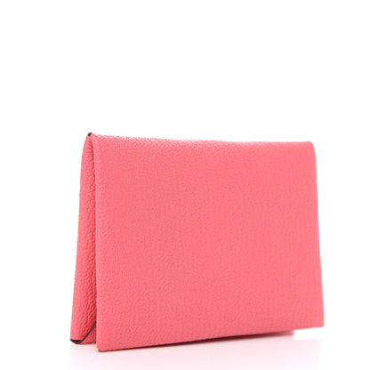 Hermes Chevre Mysore Calvi Card Case Rose Lipstick 2 of 7