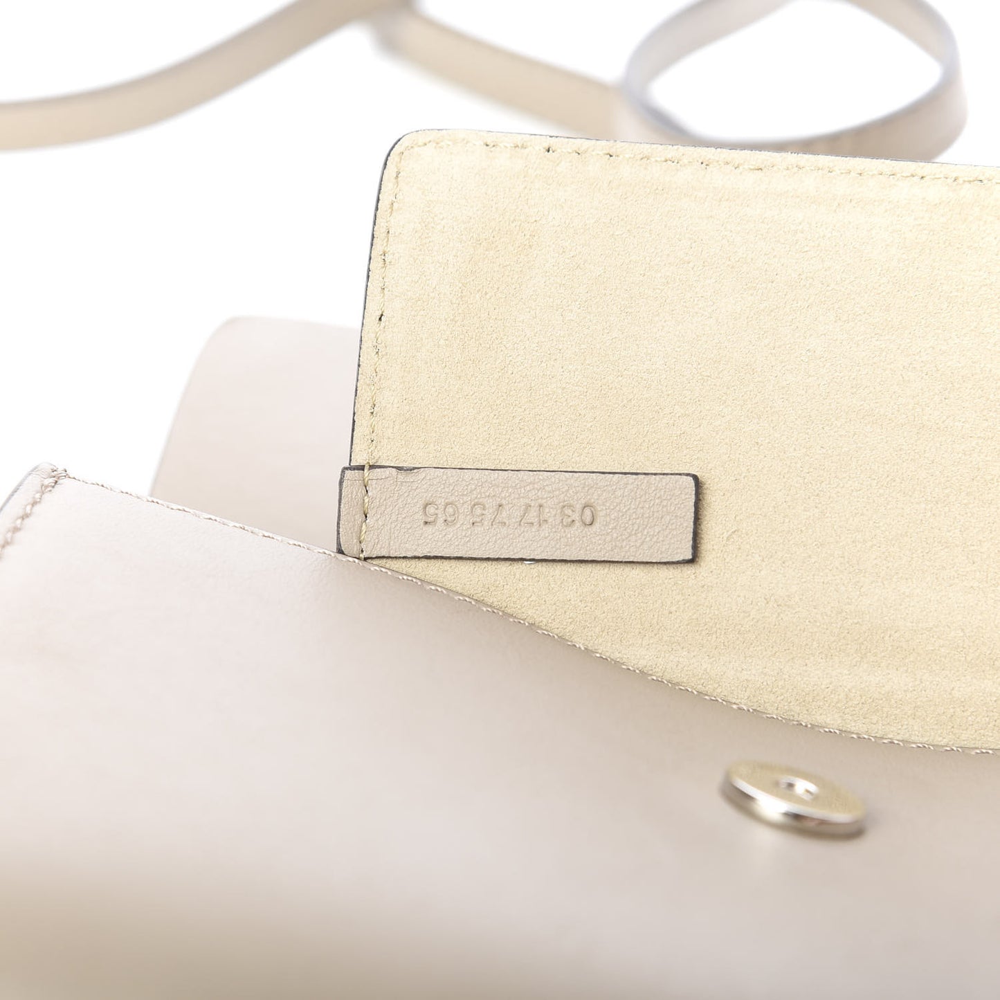 Suede Calfskin Mini Faye Shoulder Bag Motty Grey