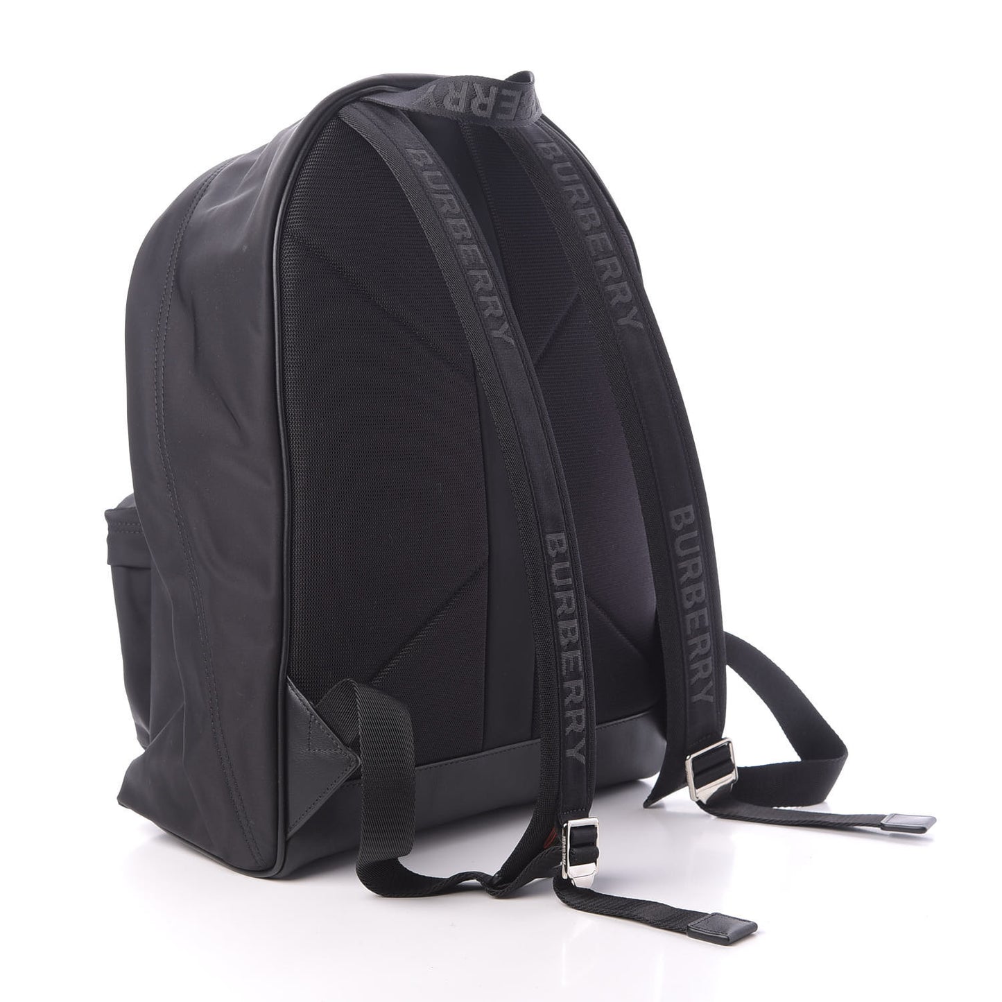Nylon Logo Print Backpack Black