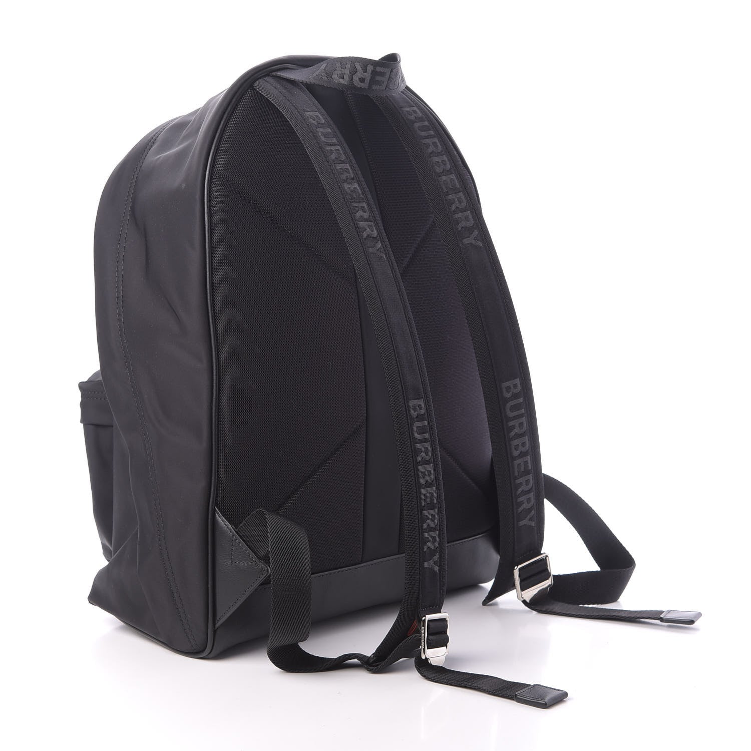 Burberry Nylon Logo Print Backpack Black 2 of 9