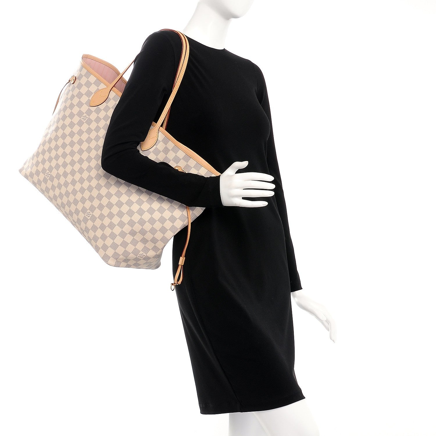 Louis Vuitton Damier Azur Neo Neverfull GM Rose Ballerine 2 of 8
