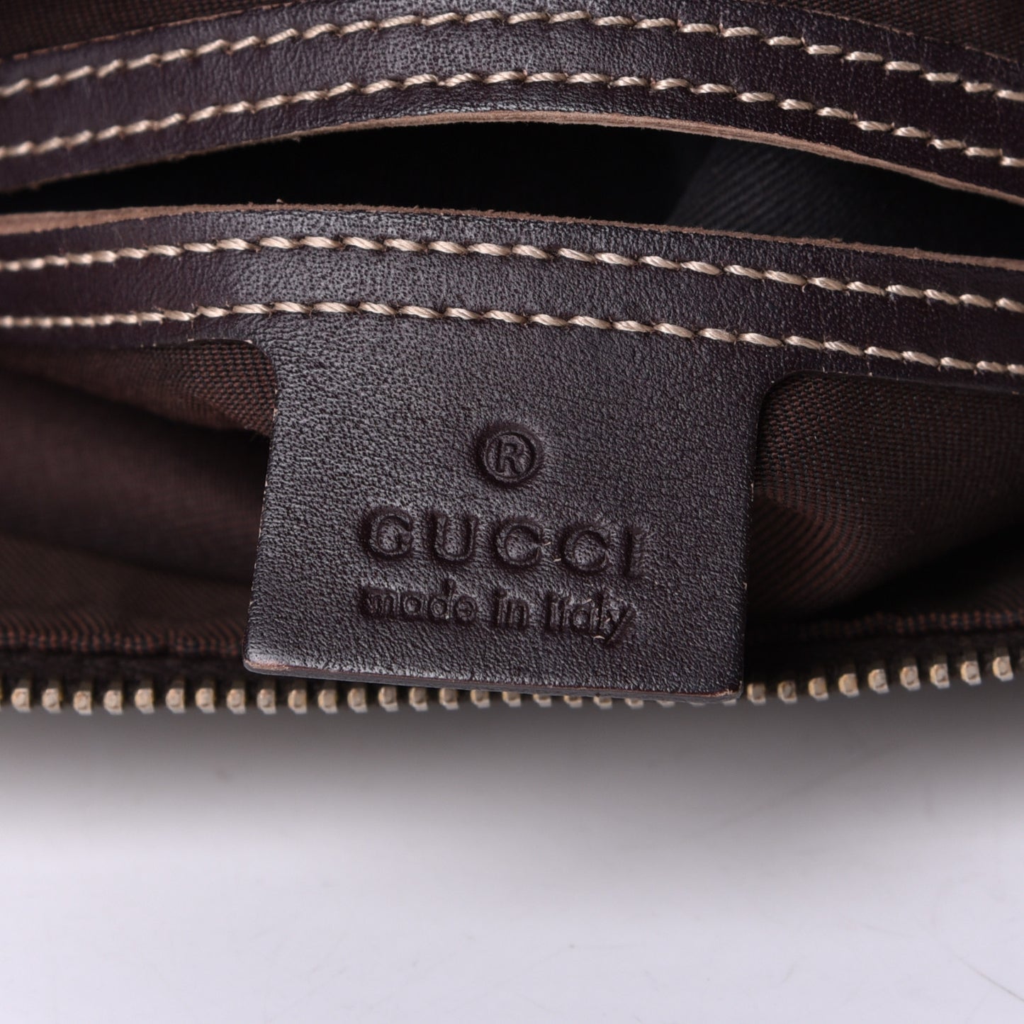 GG Plus Monogram Front Pocket Messenger Dark Brown