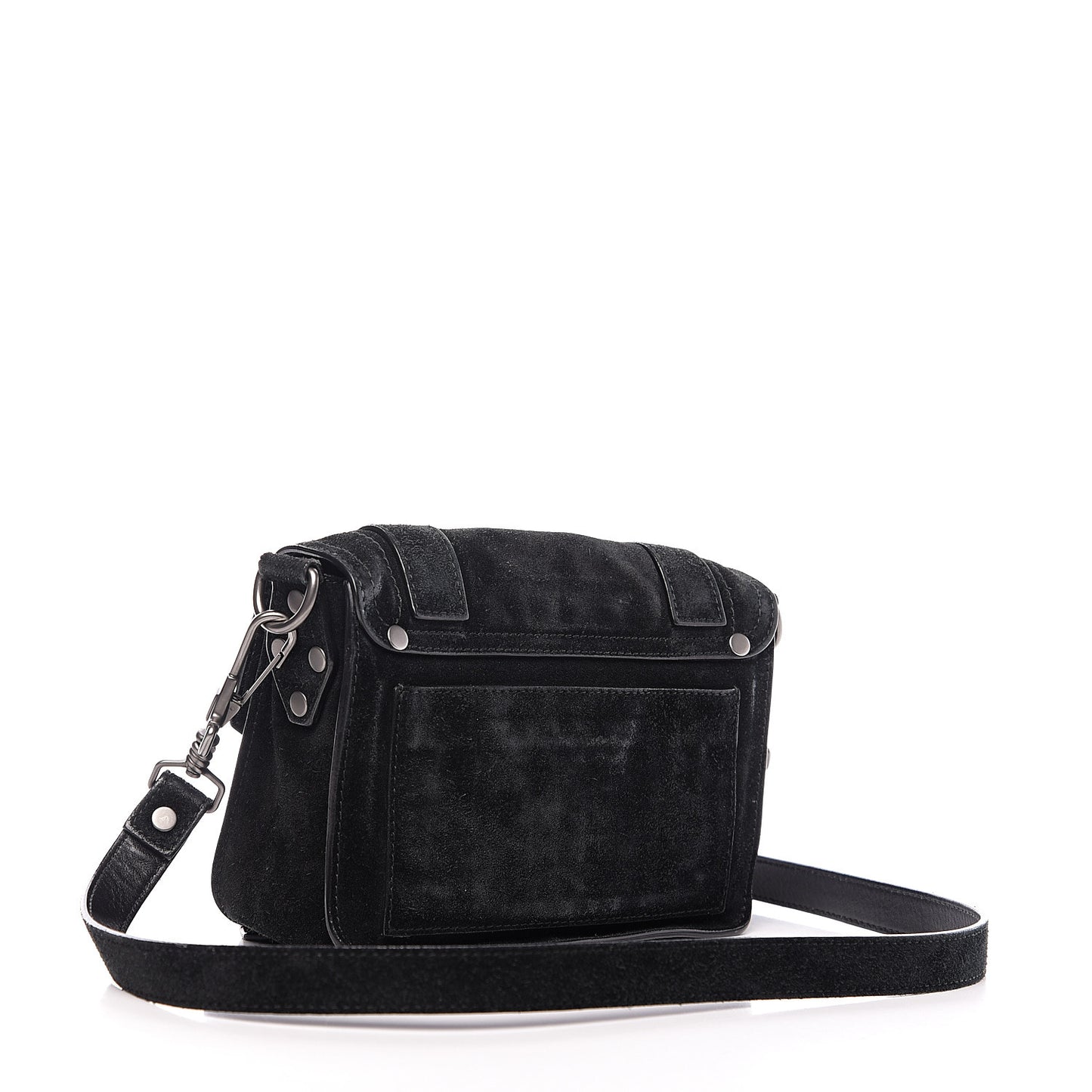 Suede PS1 Mini Pouch Messenger Bag Black