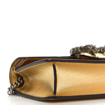Gucci Metallic Calfskin Super Mini Dionysus Shoulder Bag Gold 7 of 8