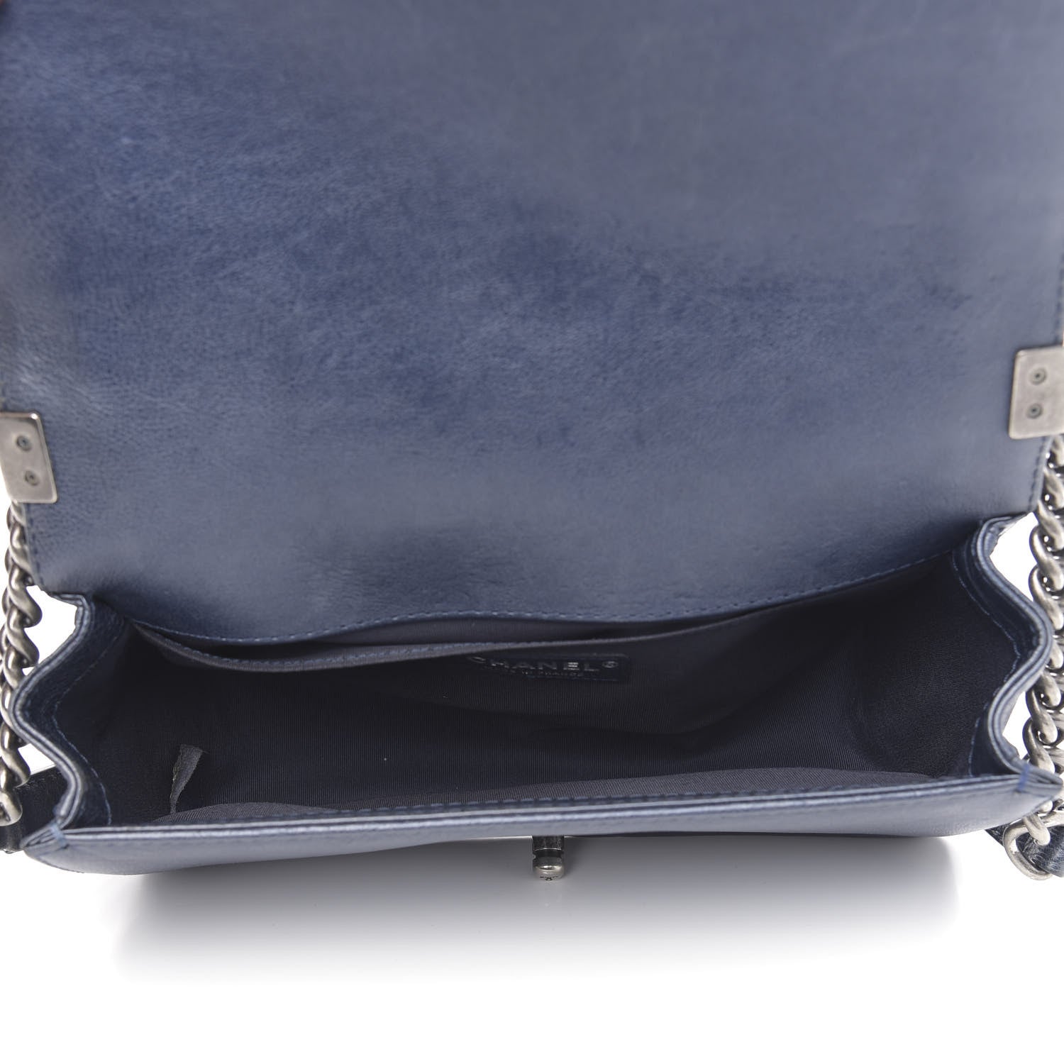 Chanel Calfskin Quilted Medium Boy Flap Dark Navy 5 of 14