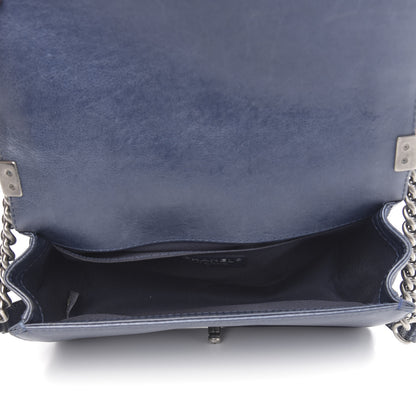Chanel Calfskin Quilted Medium Boy Flap Dark Navy 5 of 14