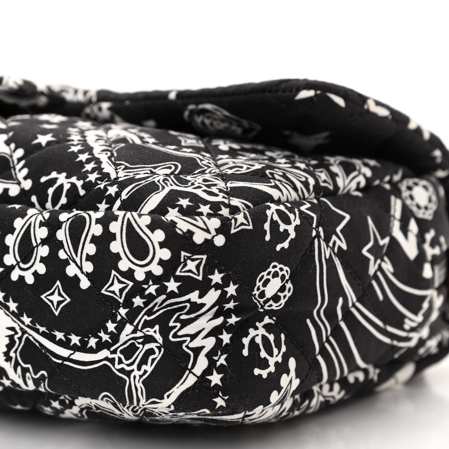 Cotton Quilted Paris Dallas Medium Bandana Flap Blue