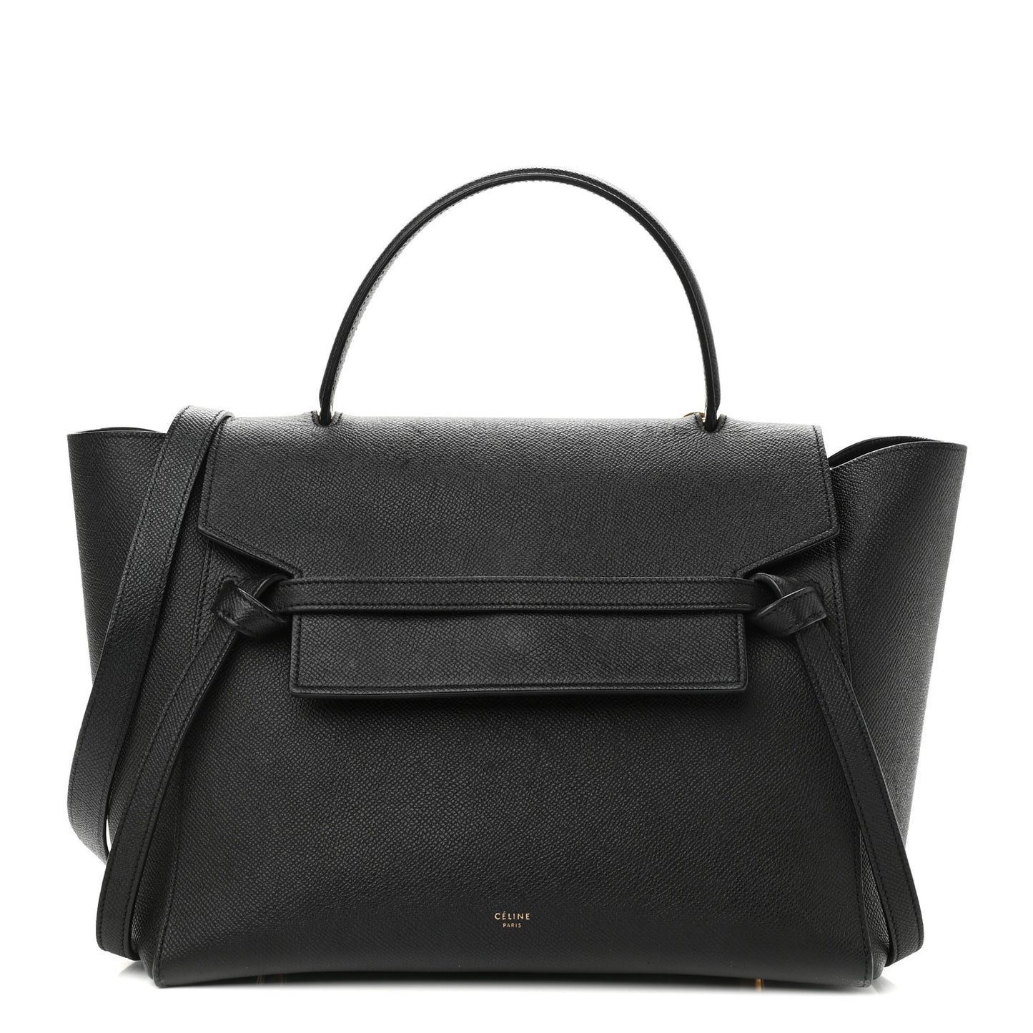 Grained Calfskin Mini Belt Bag Black