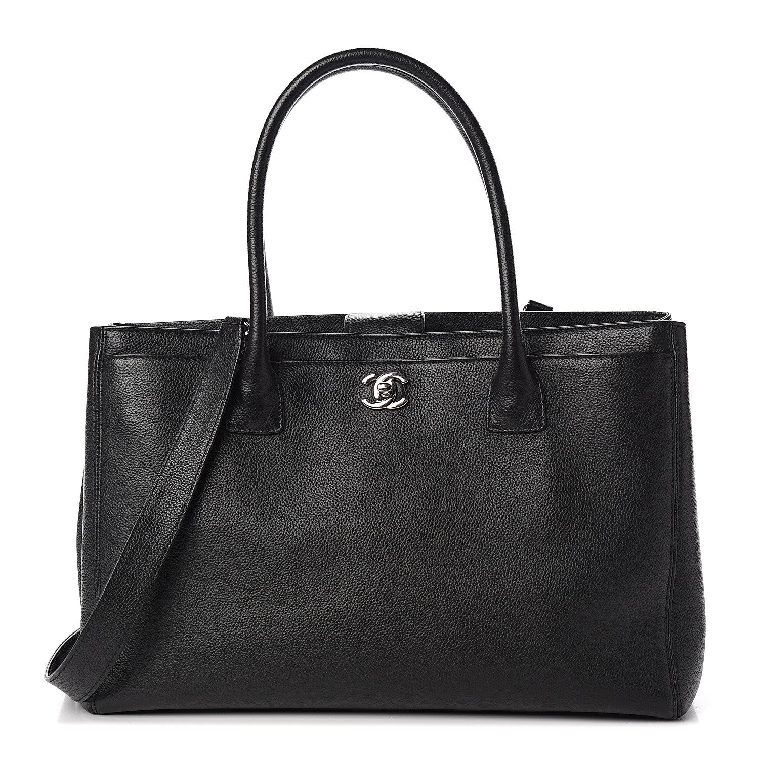 Chanel Calfskin Cerf Shopper Tote Black 1 of 11