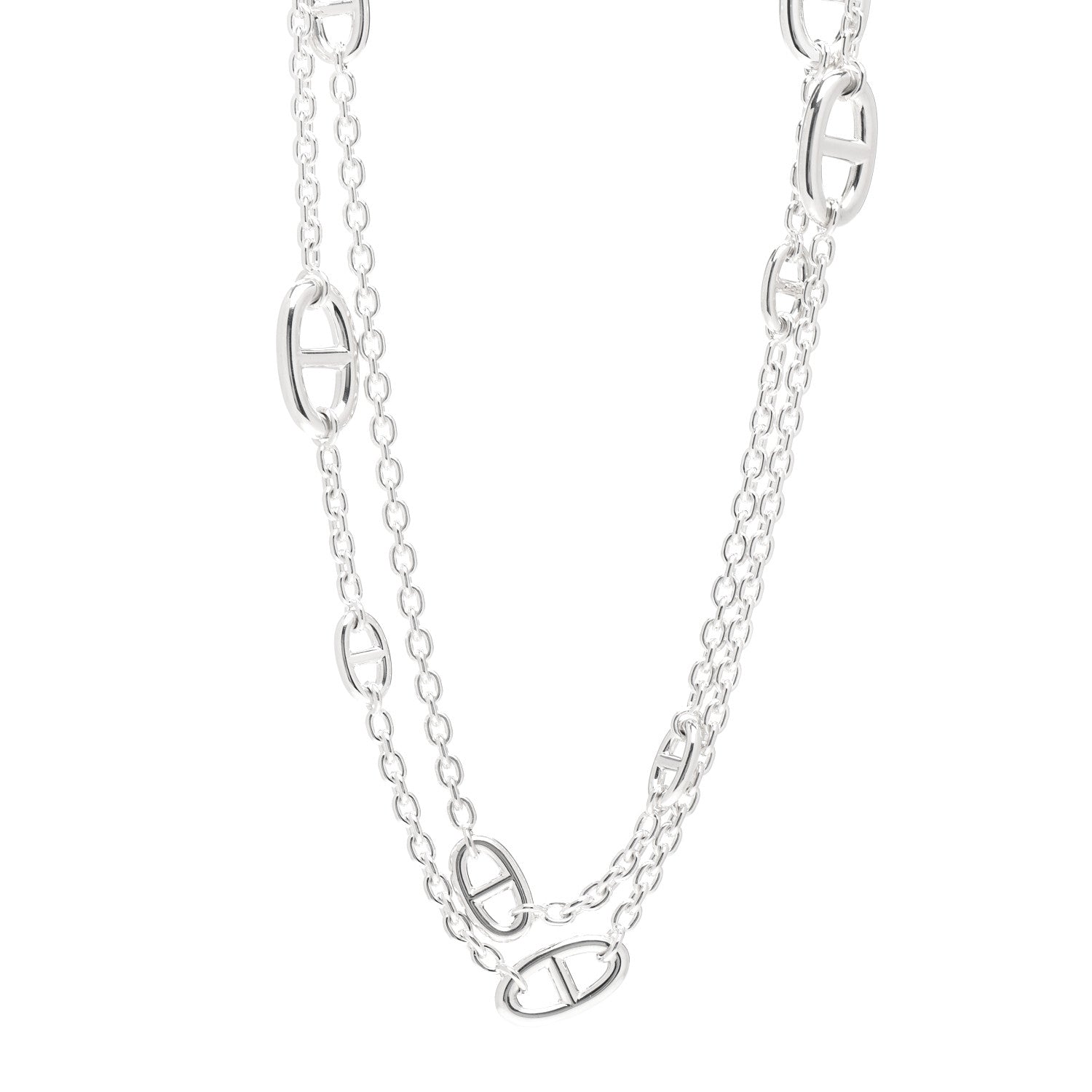 Hermes Sterling Silver Farandole Necklace 120 1 of 5