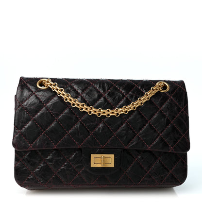 Chanel Aged Calfskin Quilted 2.55 Reissue 225 Flap Dark Burgundy 1 of 10