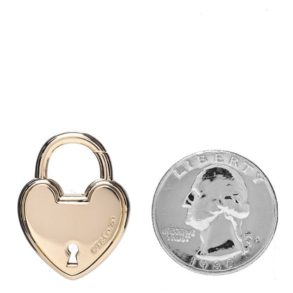 Tiffany 18K Yellow Gold Lock Heart Charm Pendant 2 of 3