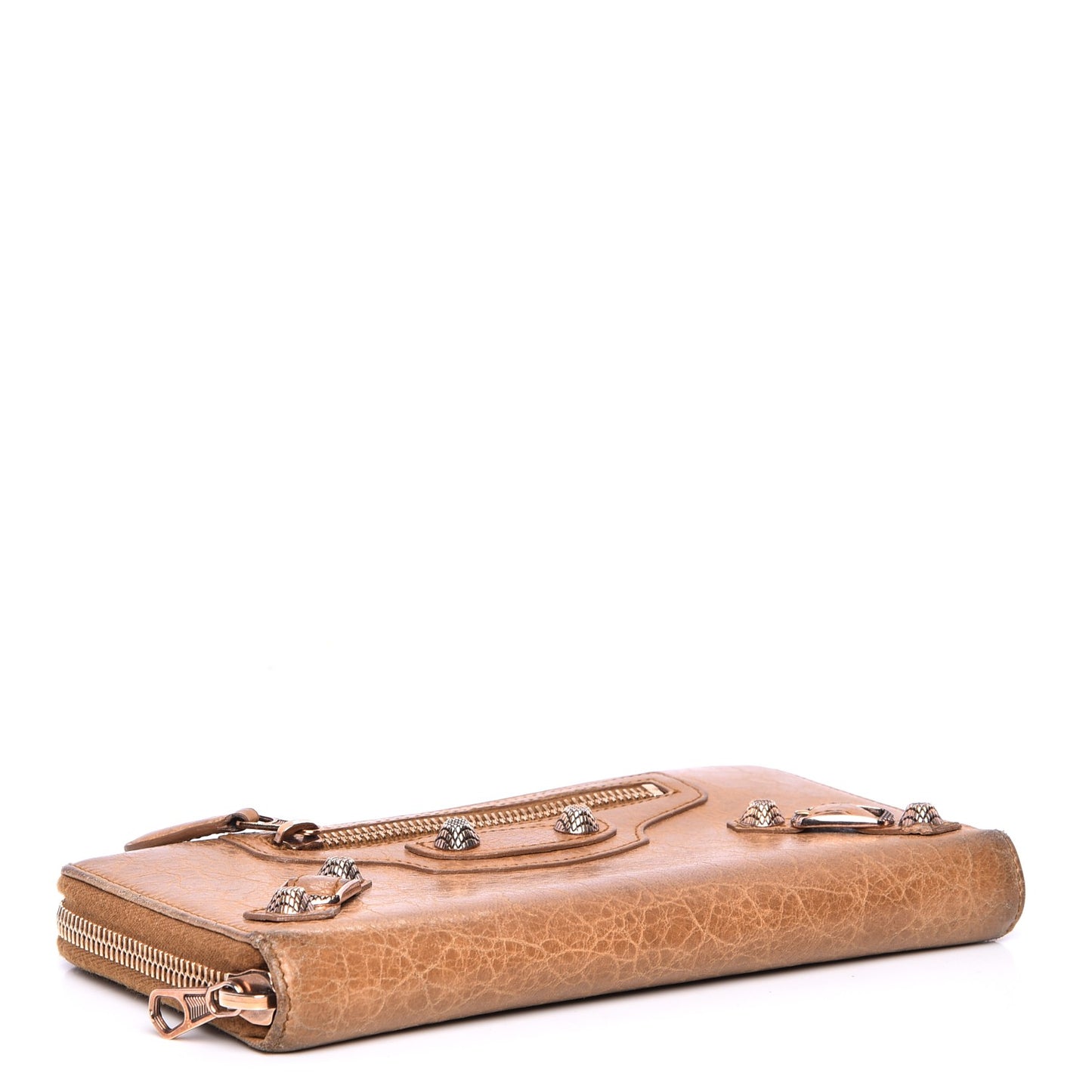 Agneau Giant 12 Rose Gold Hardware Continental Zip Around Wallet Cumin