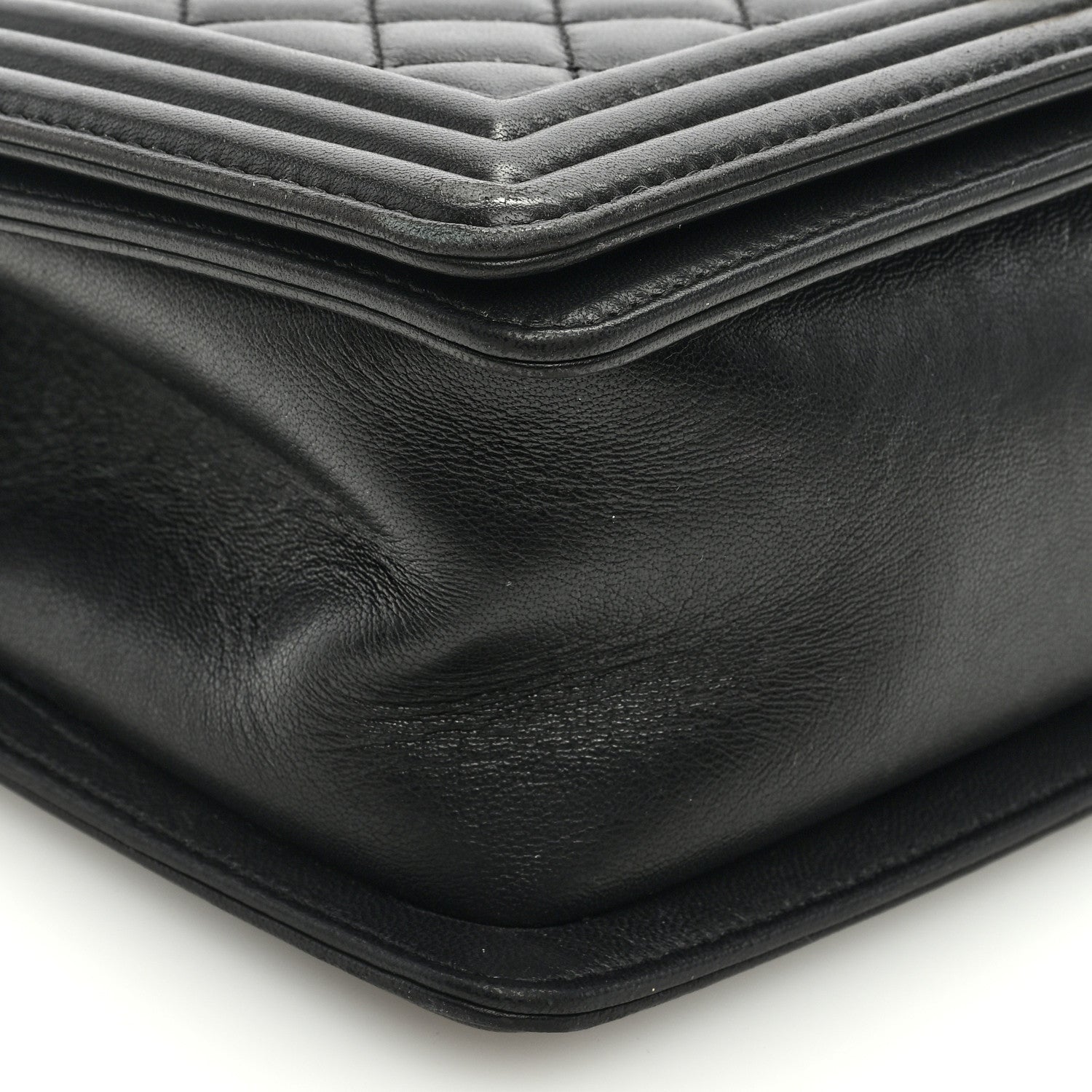 Chanel Lambskin Quilted Medium Boy Flap Black 8 of 9