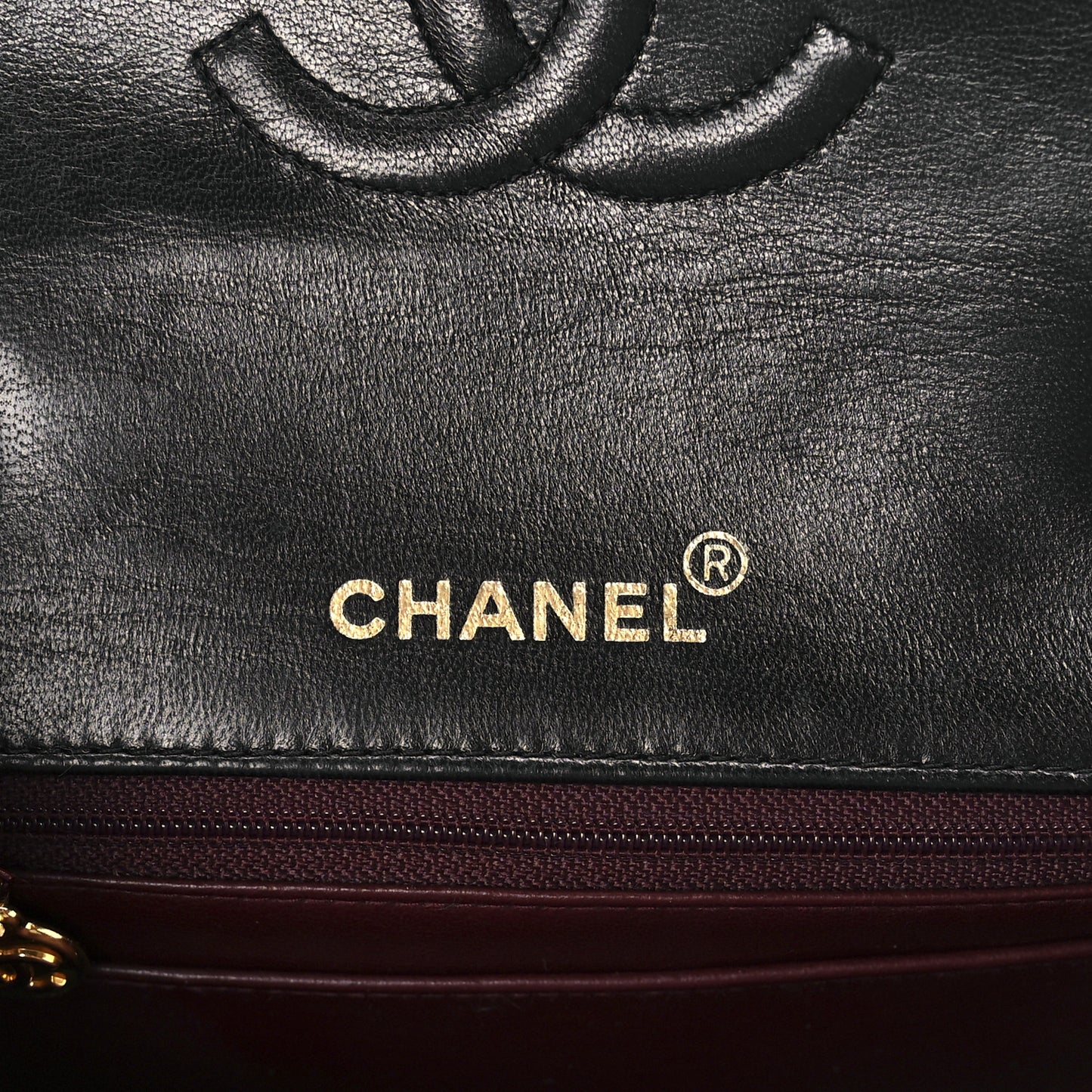 Lambskin Quilted Mini Square Flap Bag Black