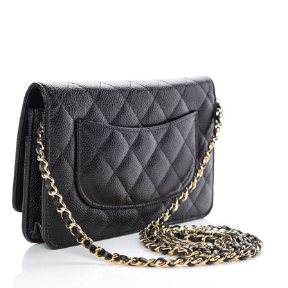 Chanel Caviar Quilted Wallet On Chain WOC Black 3 of 11
