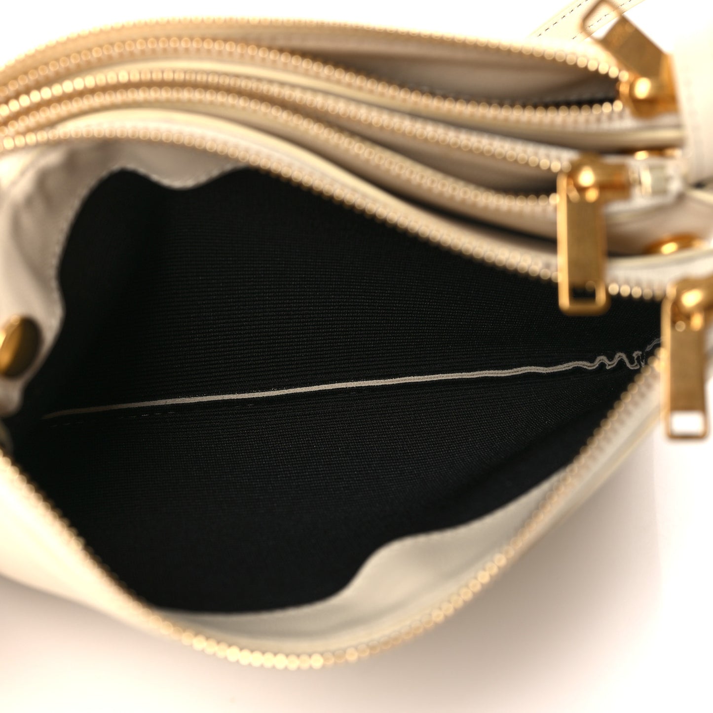 Lambskin Small Trio Crossbody Bag Cream