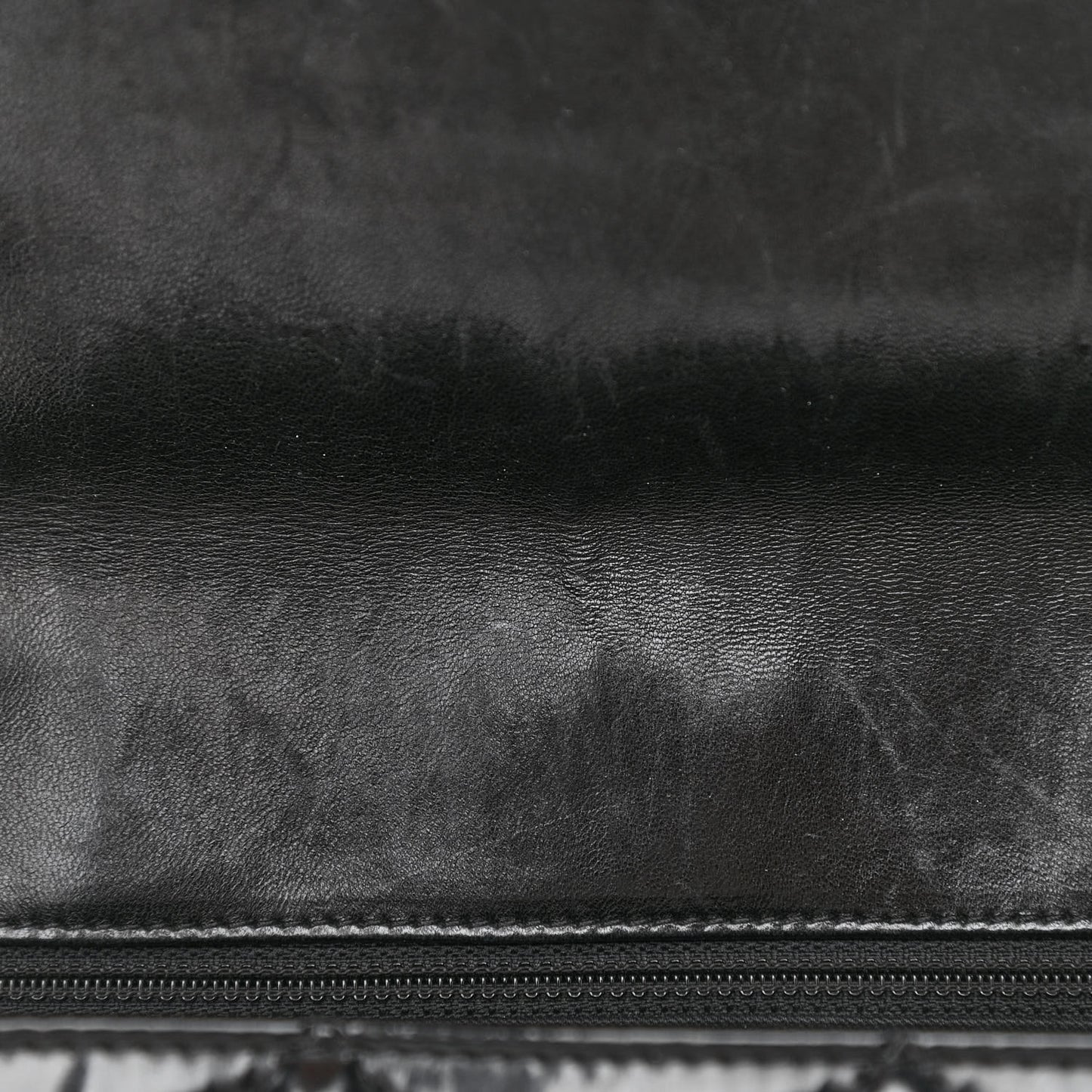 Vinyl Quilted In The Business Flap Bag Black