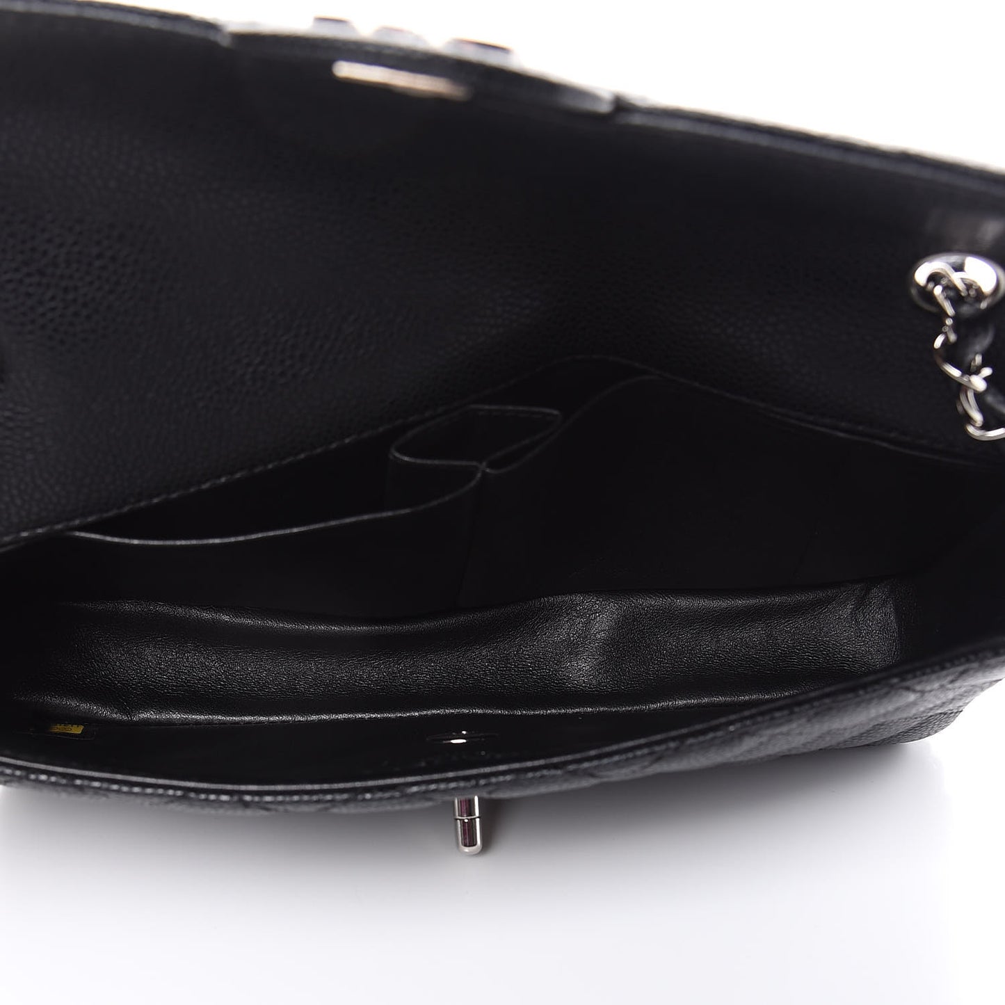 Caviar Quilted East West Flap Black