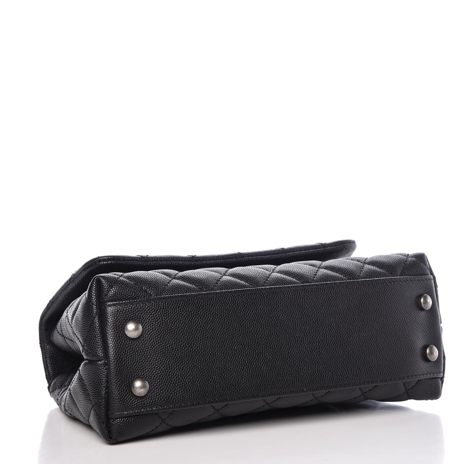 Chanel Caviar Lizard Quilted Mini Coco Handle Flap Black 4 of 19