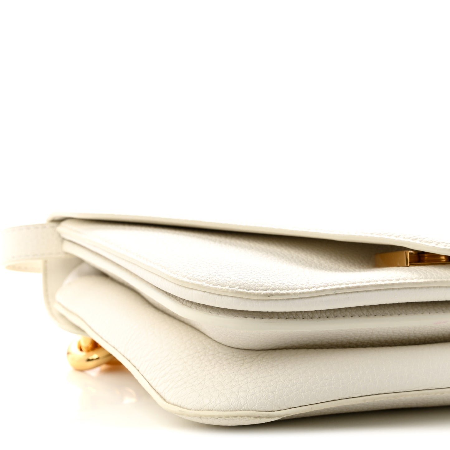 Calfskin Mount Envelope Bag White