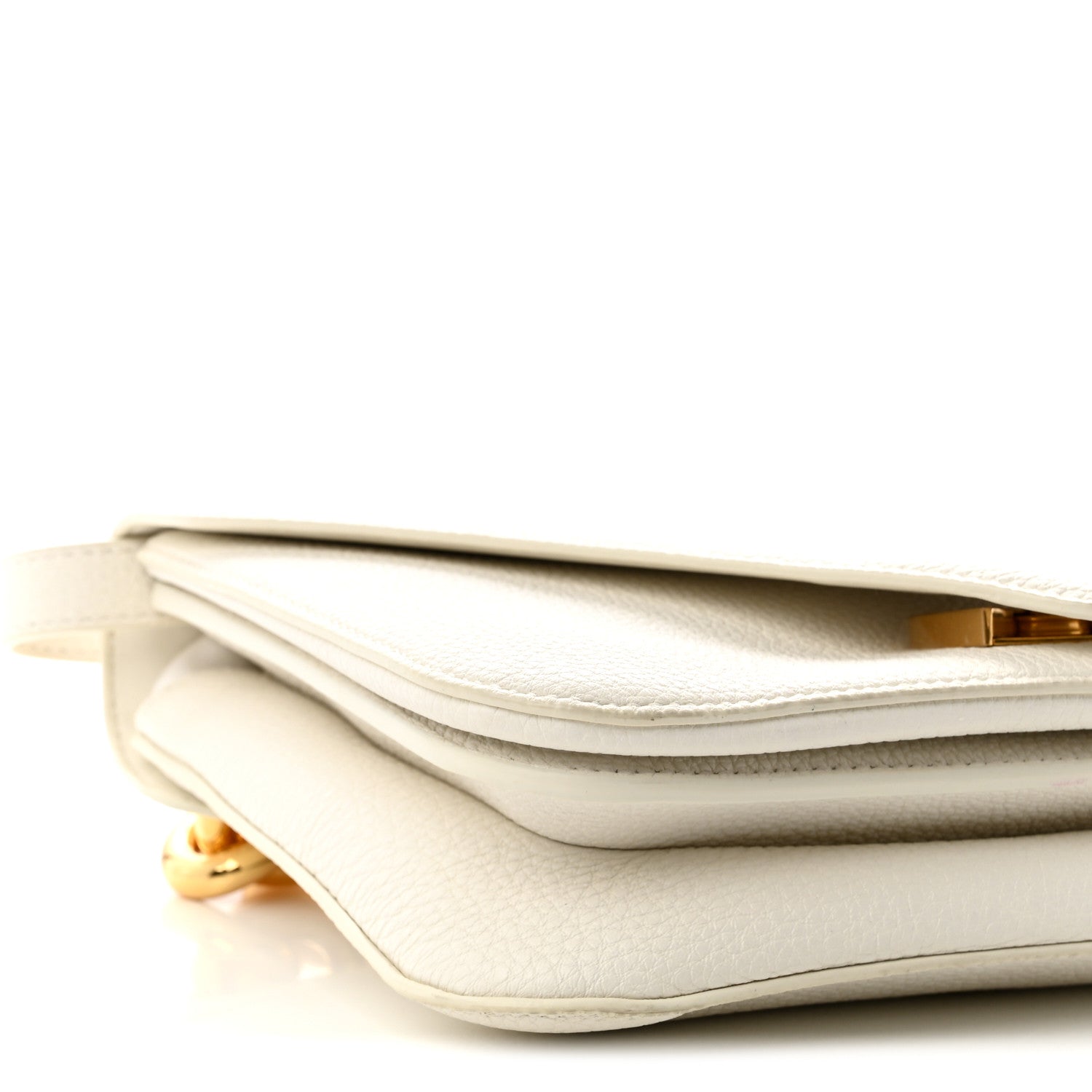 Bottega Veneta Calfskin Mount Envelope Bag White 9 of 10