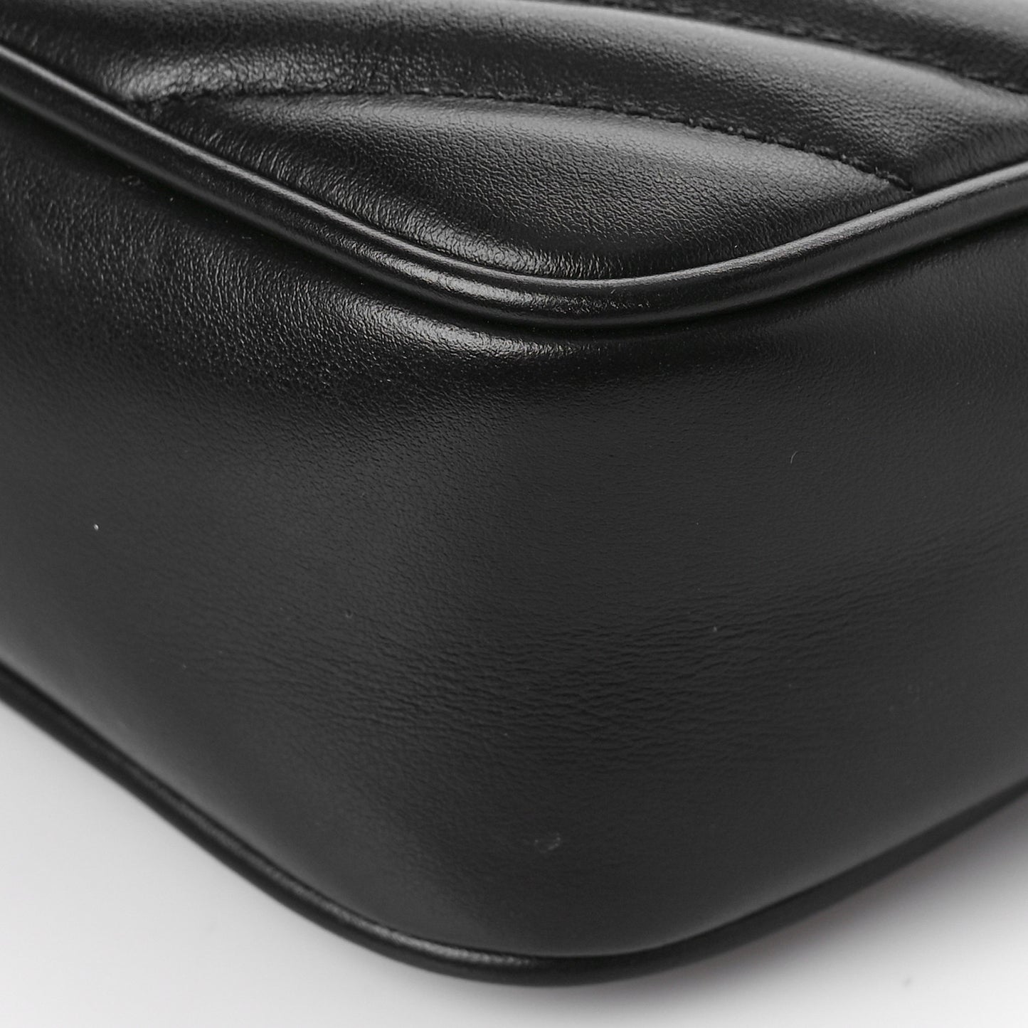 Calfskin Matelasse Monogram Monochrome Lou Camera Bag Black