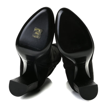 Saint Laurent Suede Joplin Buckle 105 Booties 37.5 Black 6 of 15
