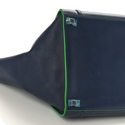 Celine Smooth Calfskin Medium Phantom Luggage Navy Blue Green 9 of 10