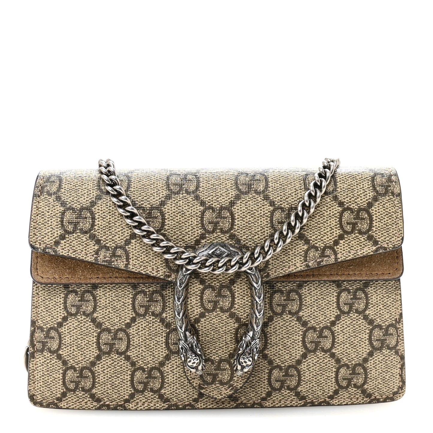 GG Supreme Monogram Super Mini Dionysus Shoulder Bag Taupe