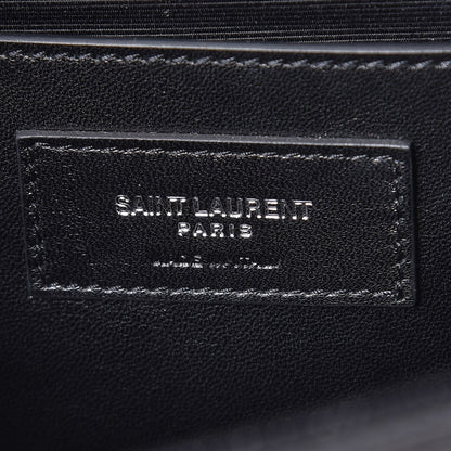 Saint Laurent Grain De Poudre Medium Classic Monogram Kate Satchel Black 6 of 7
