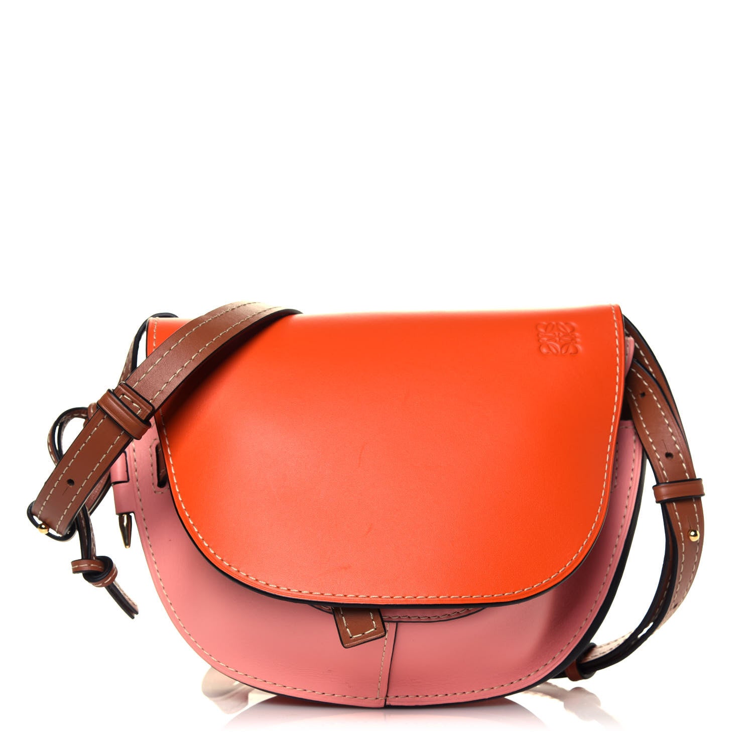 Loewe Calfskin Small Gate Crossbody Bag Orange Blossom 1 of 9