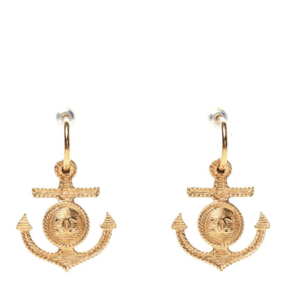 Chanel Metal Anchor CC Earrings Gold 1 of 4