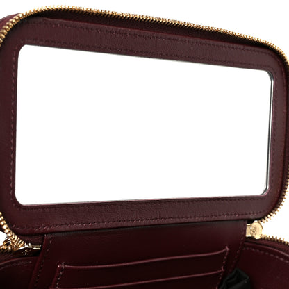 Chanel Lambskin Quilted Small Top Handle Vanity Case With Chain Burgundy 7 of 10