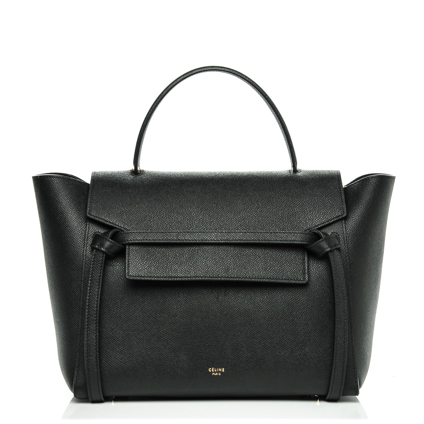 Baby Grained Calfskin Mini Belt Bag Black