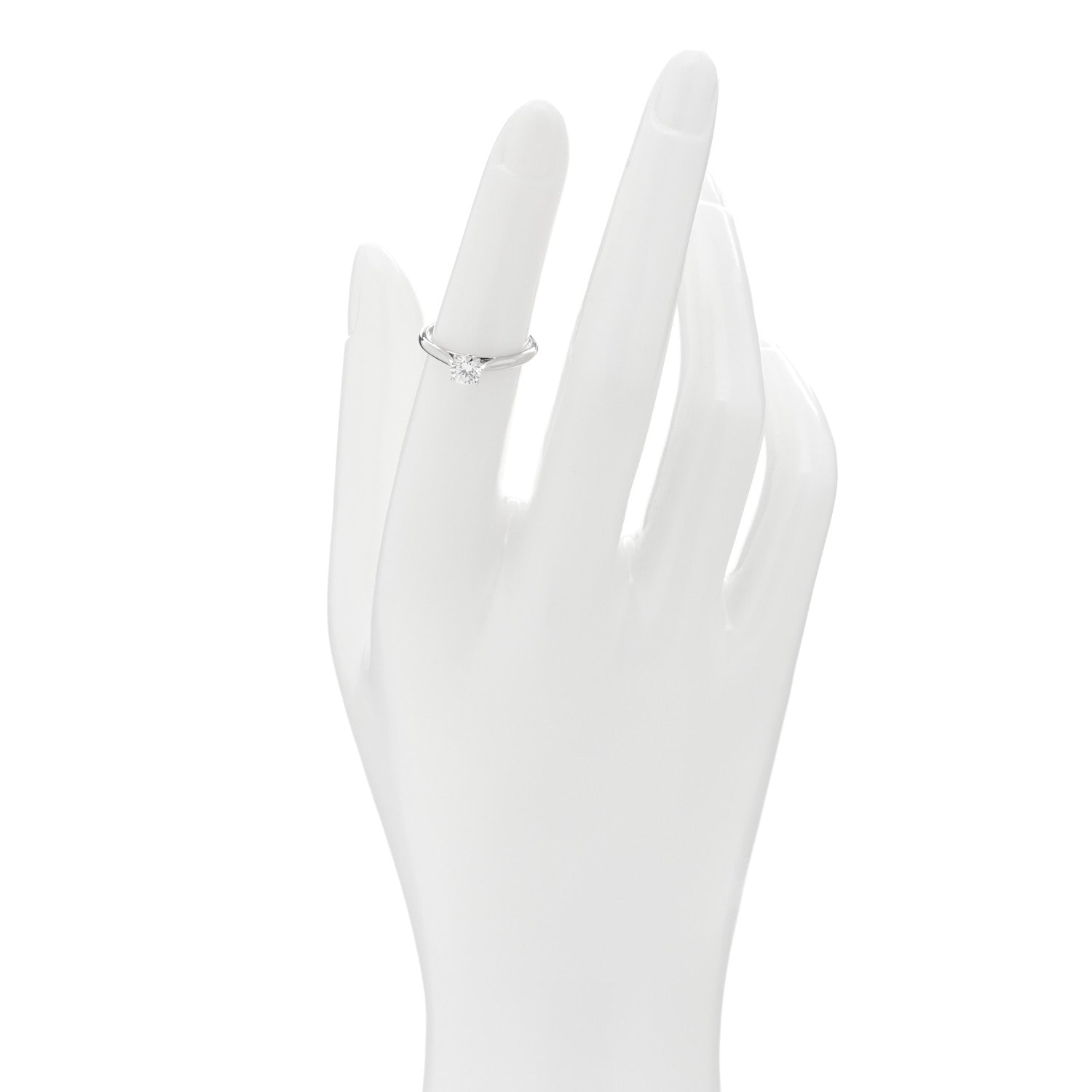 Cartier Platinum Diamond .36ct Solitaire Engagement Ring 48 4.5 2 of 5