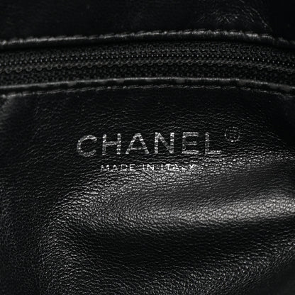 Chanel Calfskin Modern Chain Rhodoid Hobo Black 6 of 12