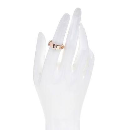 Cartier 18K Pink Gold 3 Diamond 5.5mm LOVE Ring 53 6.25 2 of 5