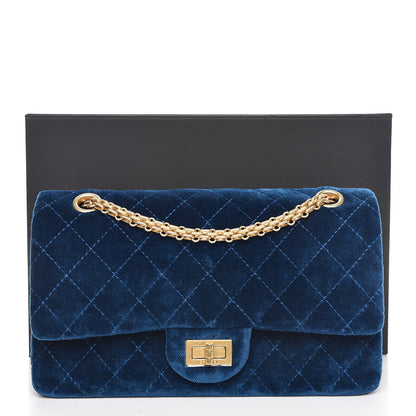 Chanel Velvet Quilted 2.55 Reissue 225 Flap Blue 10 of 10