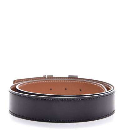 Hermes Box Togo 32mm Guilloche H Belt 90 Black Gold 3 of 9