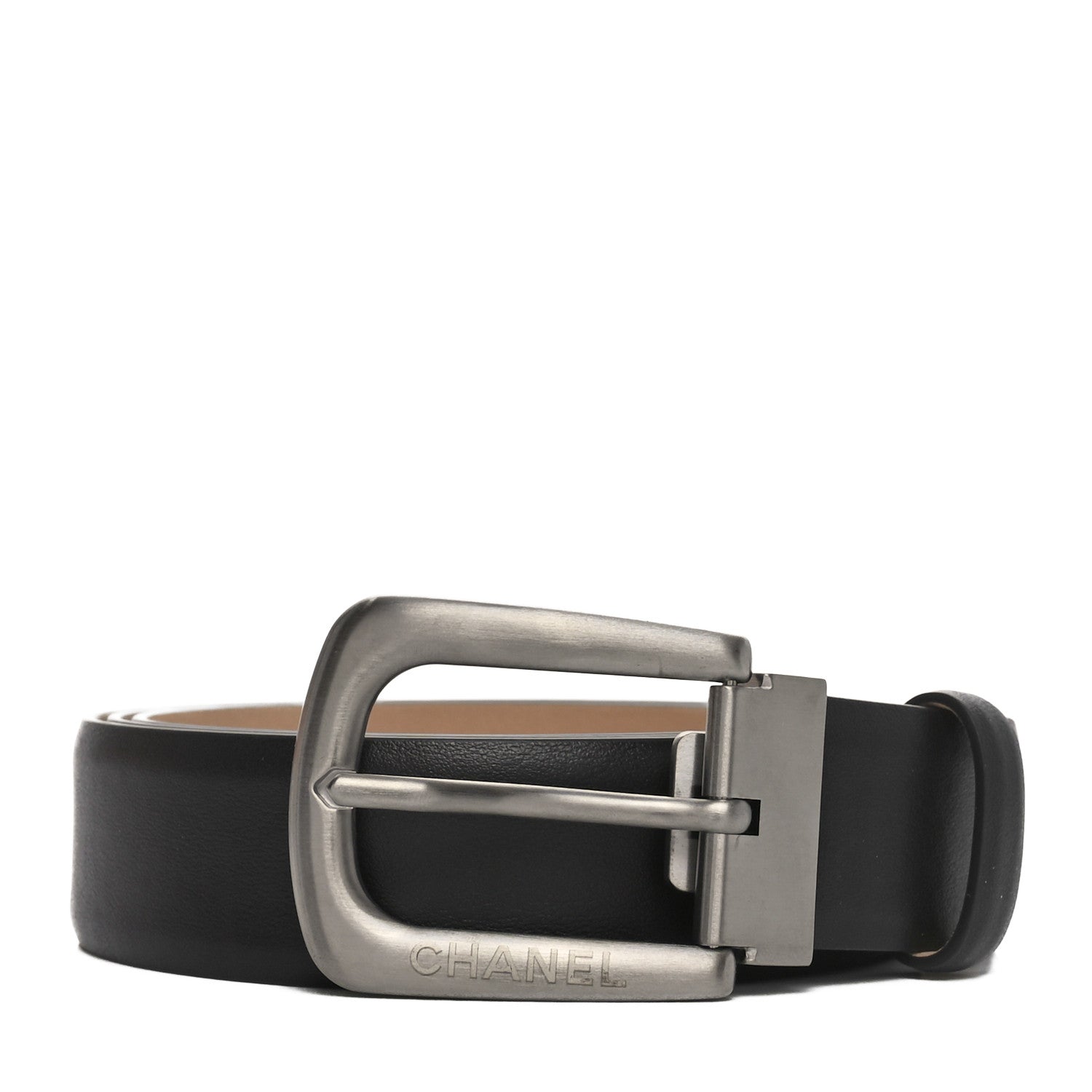 Chanel Calfskin Belt 95 38 Black 1 of 7