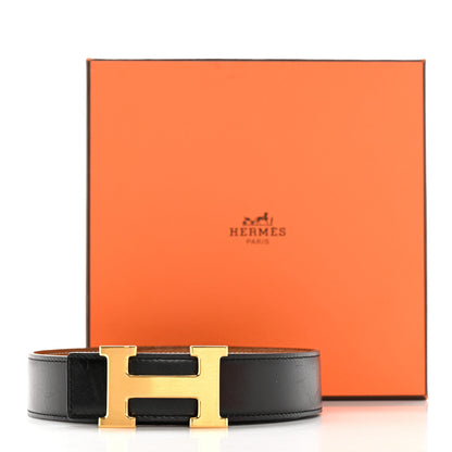 Hermes Box Togo 32mm H Belt 85 34 Black Gold 11 of 11